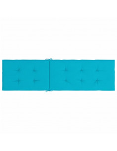 Cuscino per Sedia a Sdraio Turchese in Tessuto Oxford