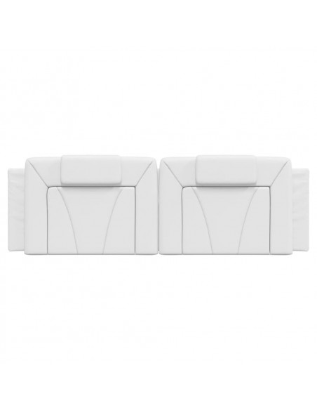 Cuscino Testiera Bianco 160 cm in Similpelle