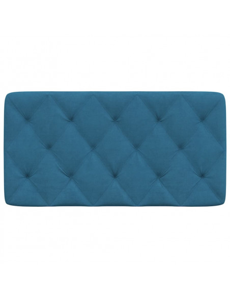 Cuscino Testiera Blu 100 cm in Velluto