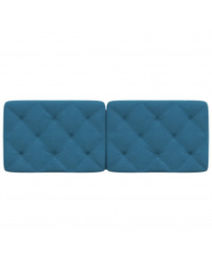 Cuscino Testiera Blu 140 cm in Velluto