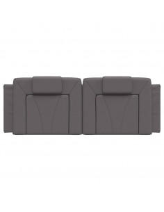 Cuscino Testiera Grigio 120 cm in Similpelle