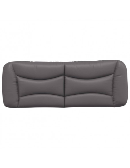 Cuscino Testiera Grigio 120 cm in Similpelle
