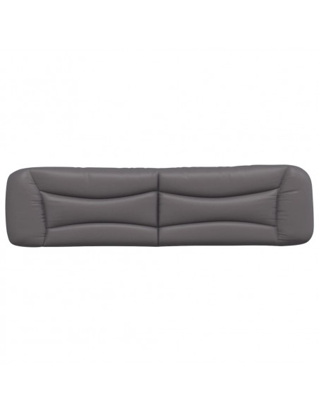 Cuscino Testiera Grigio 200 cm in Similpelle