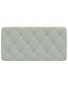 Cuscino Testiera Grigio Chiaro 100 cm in Velluto