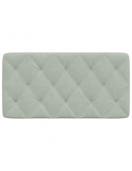 Cuscino Testiera Grigio Chiaro 100 cm in Velluto