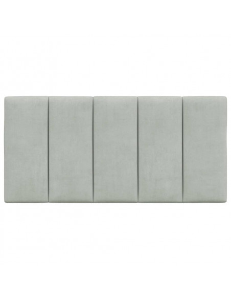 Cuscino Testiera Grigio Chiaro 100 cm in Velluto