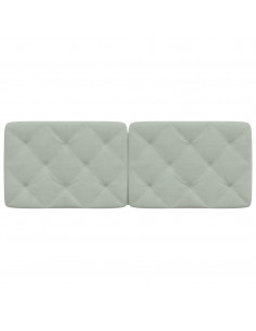 Cuscino Testiera Grigio Chiaro 120 cm in Velluto