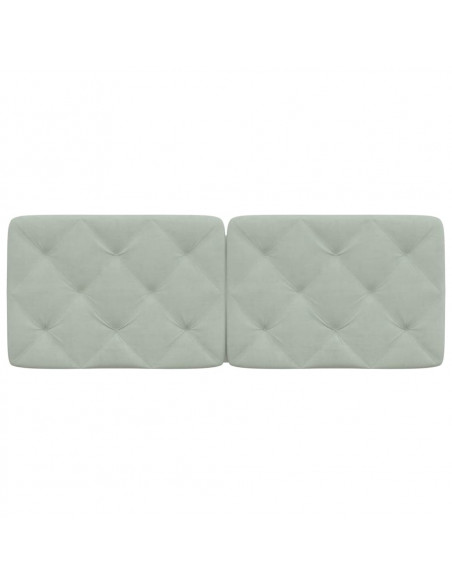 Cuscino Testiera Grigio Chiaro 120 cm in Velluto