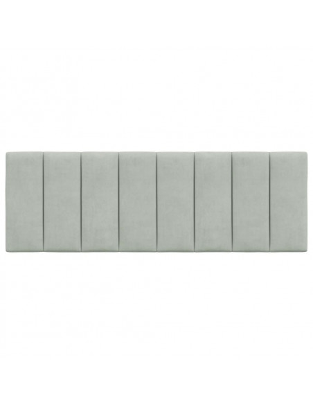 Cuscino Testiera Grigio Chiaro 120 cm in Velluto