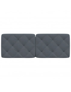Cuscino Testiera Grigio Scuro 140 cm in Velluto