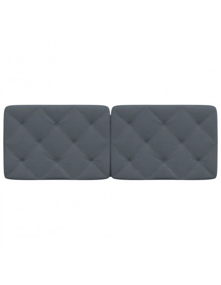 Cuscino Testiera Grigio Scuro 140 cm in Velluto