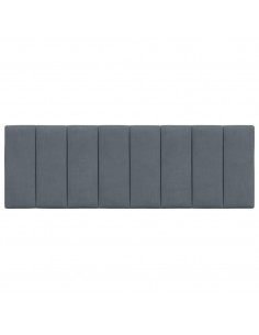Cuscino Testiera Grigio Scuro 140 cm in Velluto
