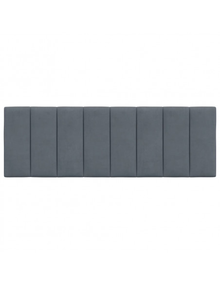 Cuscino Testiera Grigio Scuro 140 cm in Velluto