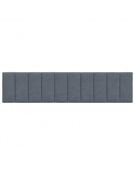 Cuscino Testiera Grigio Scuro 200 cm in Velluto