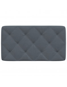 Cuscino Testiera Grigio Scuro 80 cm in Velluto