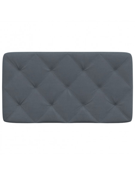 Cuscino Testiera Grigio Scuro 80 cm in Velluto
