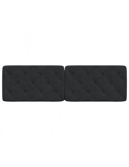 Cuscino Testiera Nero 160 cm in Velluto