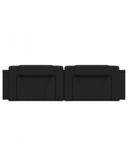 Cuscino Testiera Nero 180 cm in Similpelle