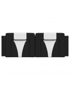 Cuscino Testiera Nero e Bianco 120 cm in Similpelle