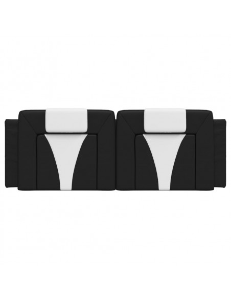 Cuscino Testiera Nero e Bianco 120 cm in Similpelle