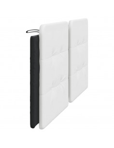 Cuscino Testiera Nero e Bianco 200 cm in Similpelle