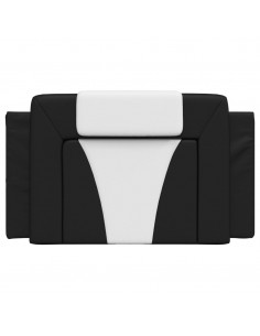 Cuscino Testiera Nero e Bianco 80 cm in Similpelle