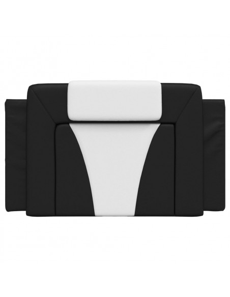 Cuscino Testiera Nero e Bianco 90 cm in Similpelle