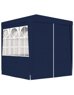 Gazebo Professionale con Pareti 2,5x2,5 m Blu 90 g/m²