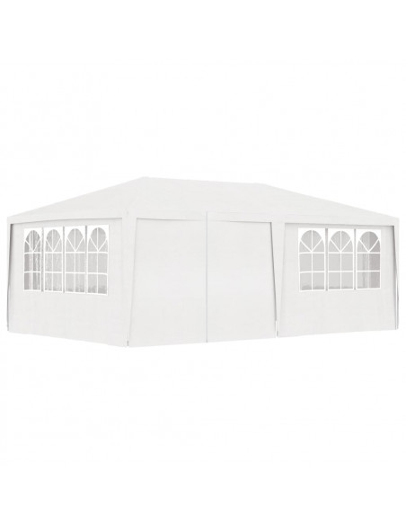 Gazebo Professionale con Pareti 4x6 m Bianco 90 g/m²