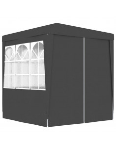 Gazebo Professionale con Pareti 2,5x2,5 m Antracite 90 g/m²