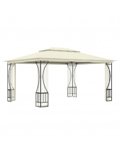 Gazebo con Rete 300x400x265 cm Crema