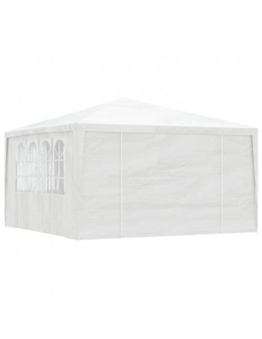 Gazebo Professionale con Pareti 4x4 m Bianco 90 g/m²