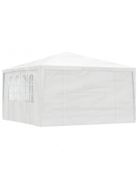 Gazebo Professionale con Pareti 4x4 m Bianco 90 g/m²