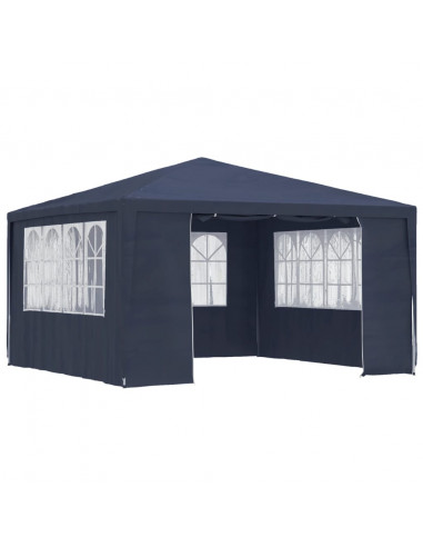 Gazebo Professionale con Pareti 4x4 m Blu 90 g/m²