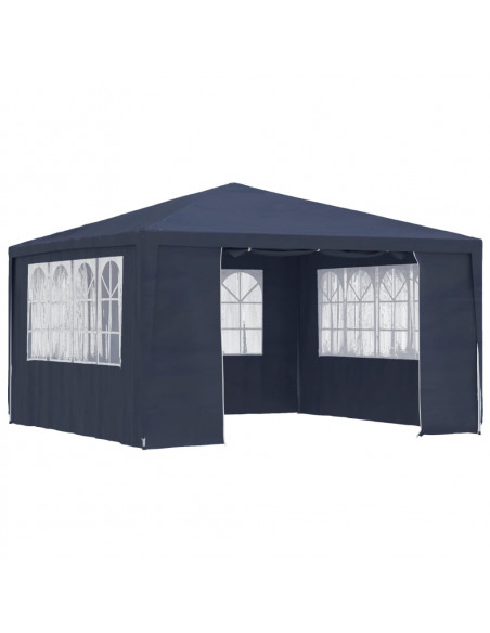 Gazebo Professionale con Pareti 4x4 m Blu 90 g/m²