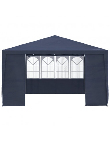Gazebo Professionale con Pareti 4x4 m Blu 90 g/m²
