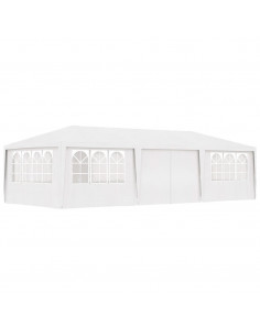 Gazebo Professionale con Pareti 4x9 m Bianco 90 g/m² 2