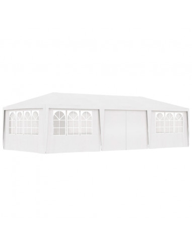 Gazebo Professionale con Pareti 4x9 m Bianco 90 g/m²