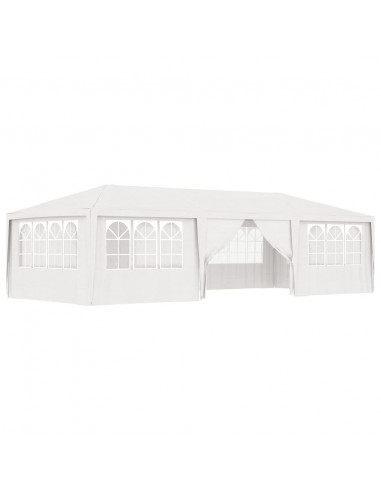 Gazebo Professionale con Pareti 4x9 m Bianco 90 g/m²
