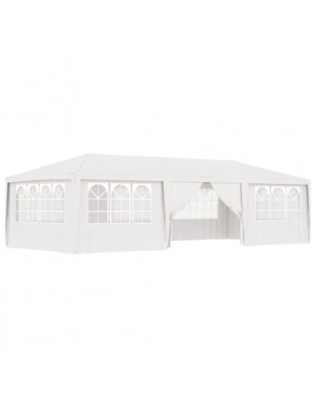 Gazebo Professionale con Pareti 4x9 m Bianco 90 g/m²