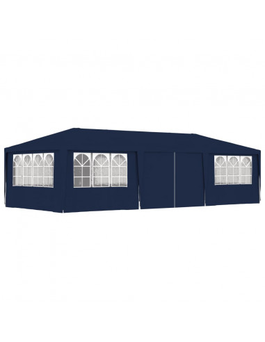 Gazebo Professionale con Pareti 4x9 m Blu 90 g/m²