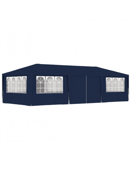 Gazebo Professionale con Pareti 4x9 m Blu 90 g/m²