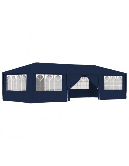 Gazebo Professionale con Pareti 4x9 m Blu 90 g/m²