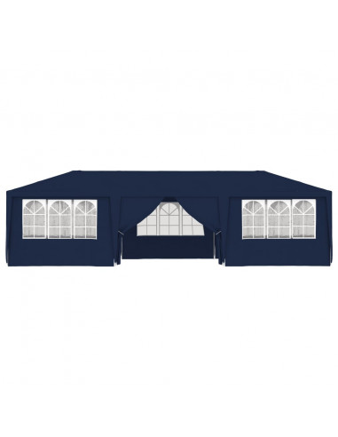 Gazebo Professionale con Pareti 4x9 m Blu 90 g/m²