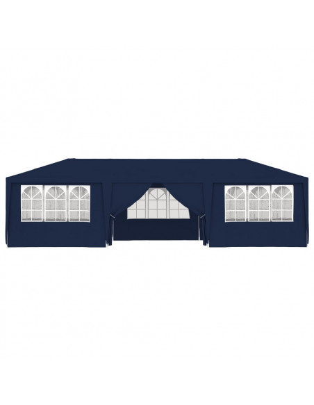 Gazebo Professionale con Pareti 4x9 m Blu 90 g/m²