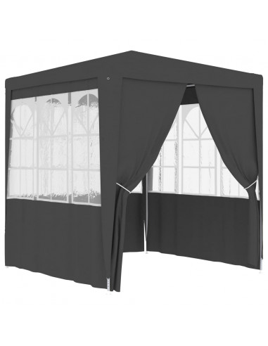 Gazebo Professionale con Pareti 2x2 m Antracite 90 g/m²