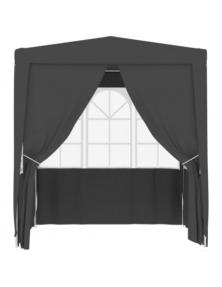 Gazebo Professionale con Pareti 2x2 m Antracite 90 g/m²