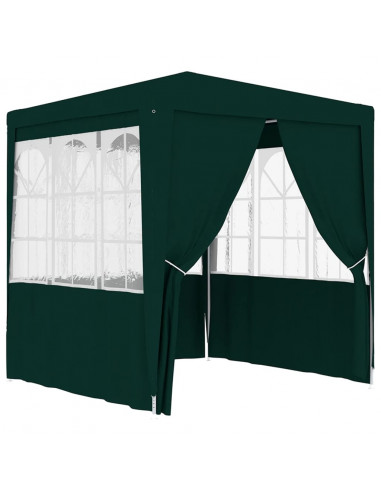 Gazebo Professionale con Pareti 2x2 m Verde 90 g/m²