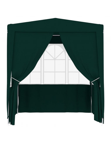 Gazebo Professionale con Pareti 2x2 m Verde 90 g/m²