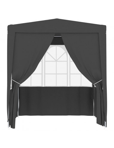 Gazebo Professionale con Pareti 2,5x2,5 m Antracite 90 g/m²